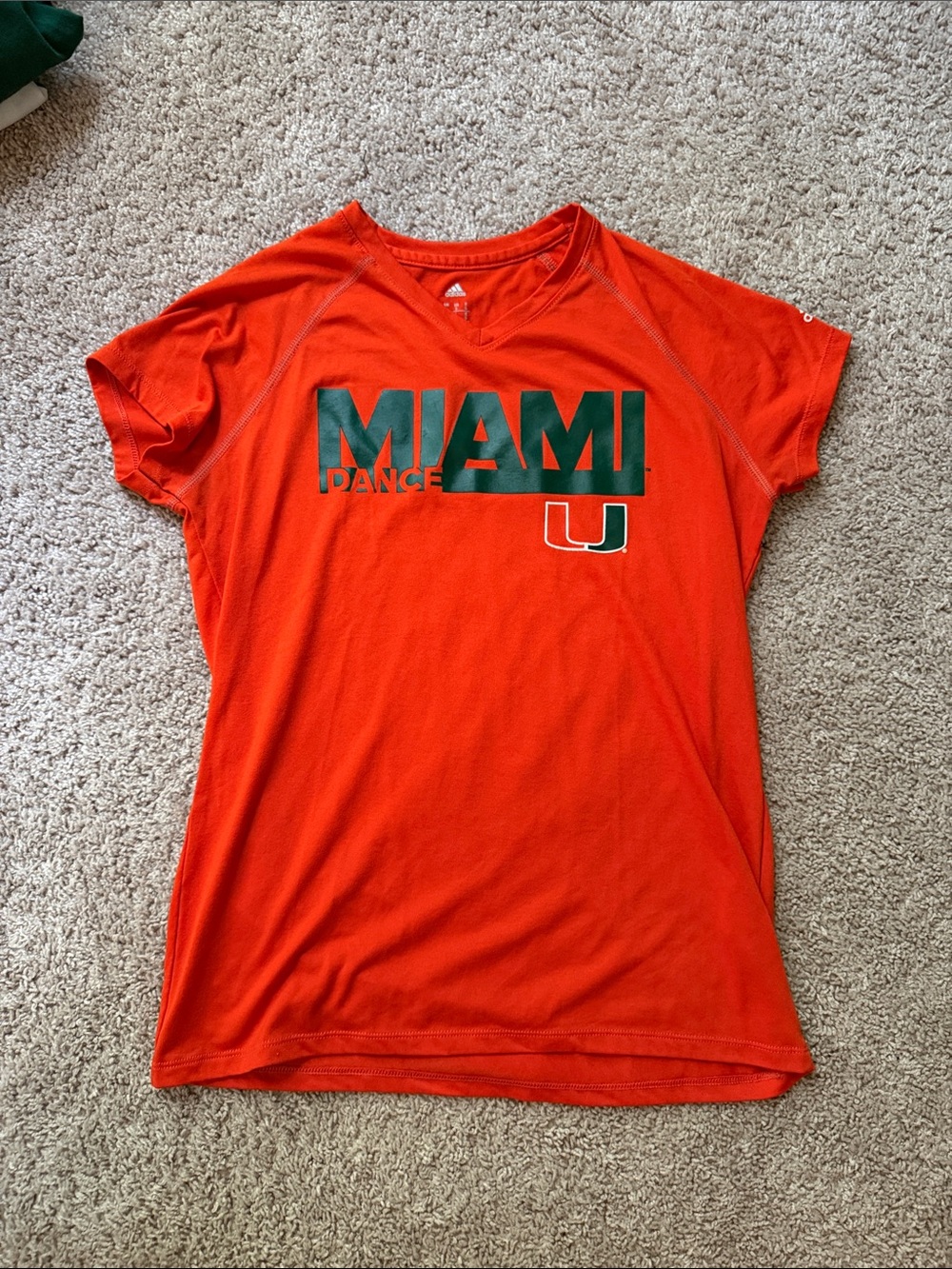 adidas Women's Miami Dance Short Sleeve Tee in Orange